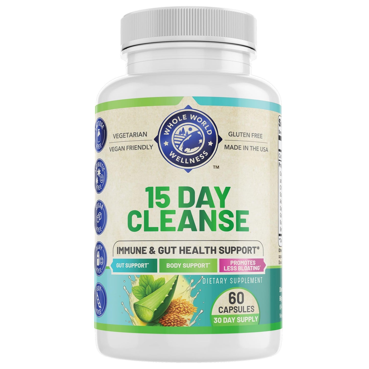 WHOLE WORLD WELLNESS 15 Day Cleanse Capsule, 60 Count