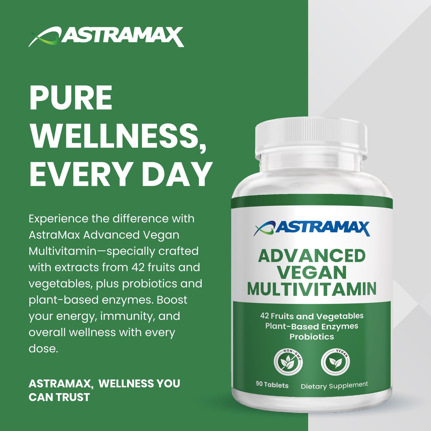 Astramax Advanced Vegan Multivitamin Tablet 90 Count