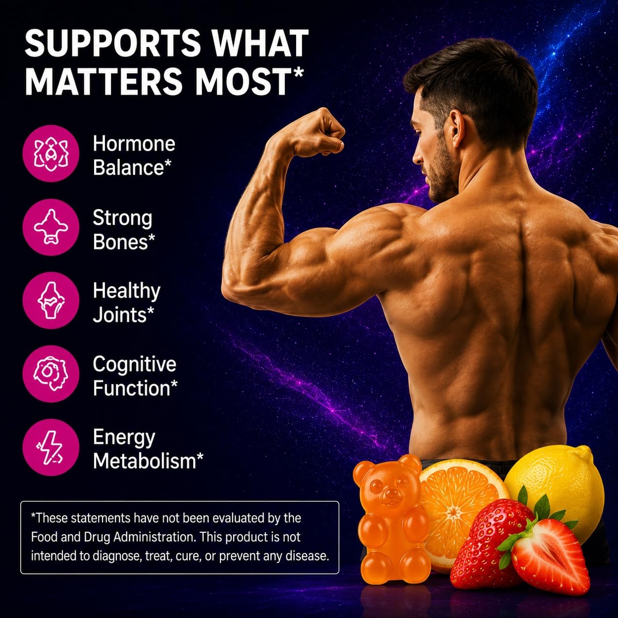 ACTIV PLUS Boron Supplements Gummies 60 Count