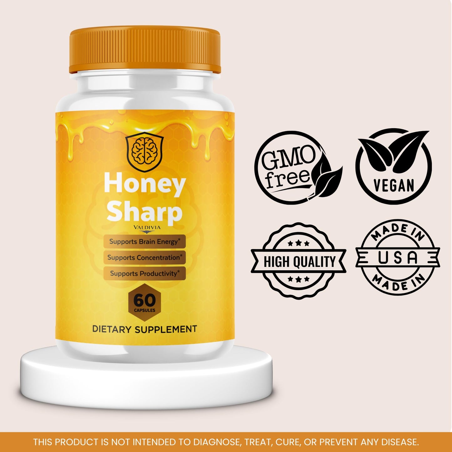 Valdivia HoneySharp Capsules, 60 Count