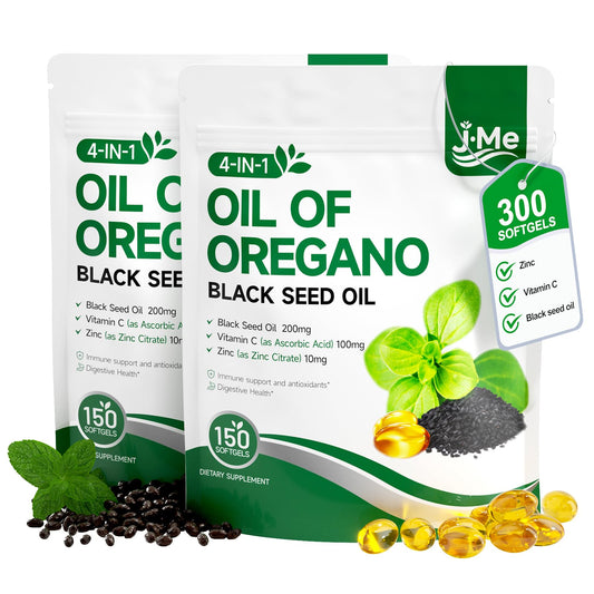 JME 4-in-1 Oil of Oregano with Black Seed Oil Softgels, 150 Count