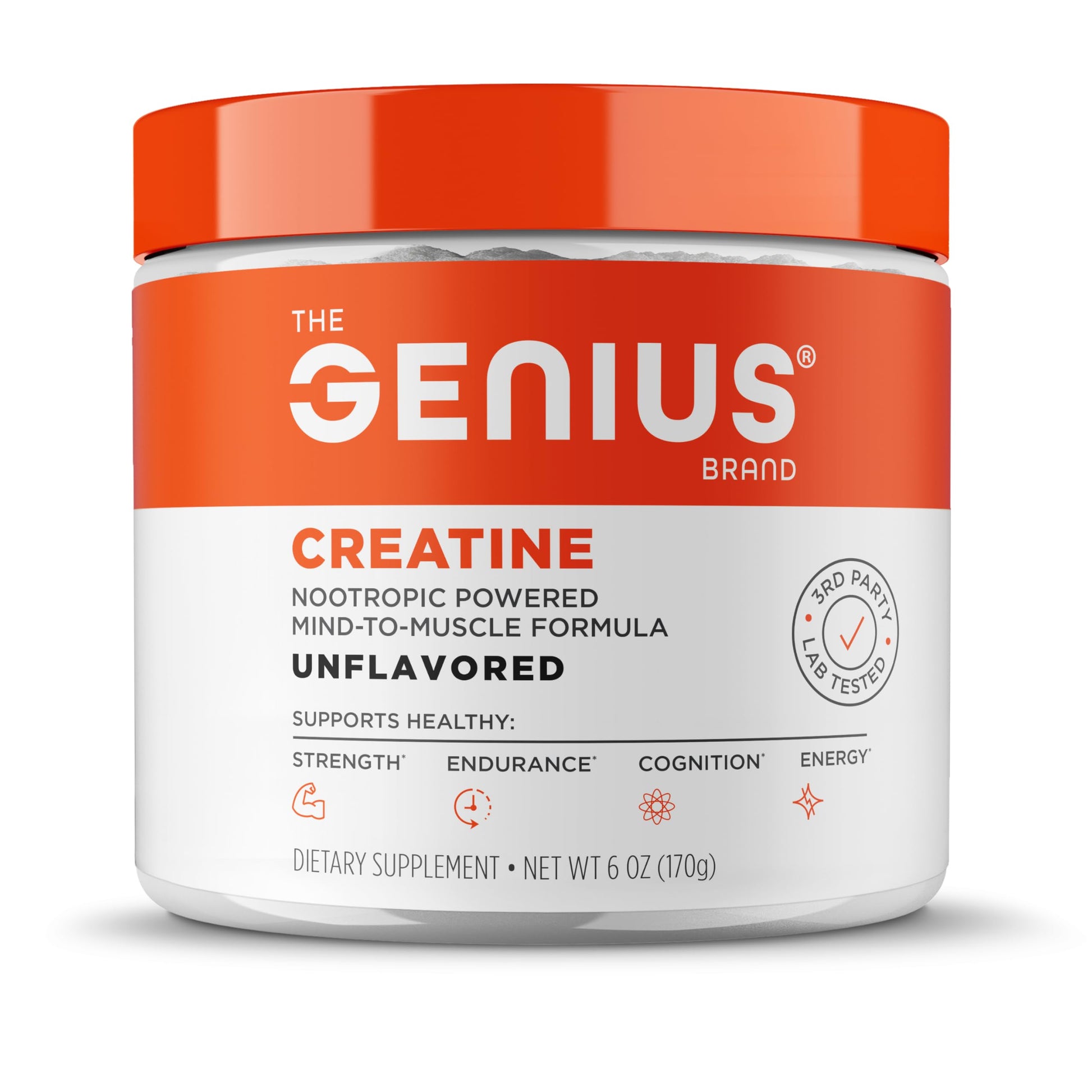 The Genius Brand Genius Creatine Monohydrate Powder, 6 oz