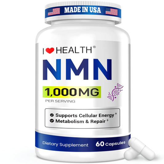 I LOVE HEALTH NMN 1000mg Nicotinamide Mononucleotide Supplement Capsule, 60 Count