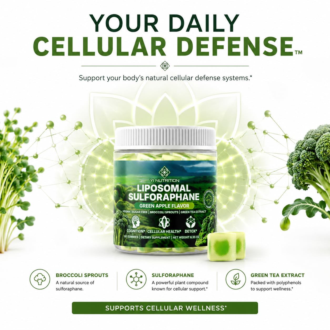 Yi Nutrition Liposmal Sulforaphane Gummies 1 Count