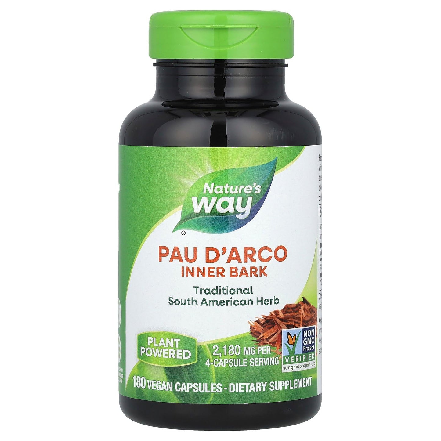 Nature's Way Pau D'Arco Inner Bark 545 mg Capsules, 180 Count