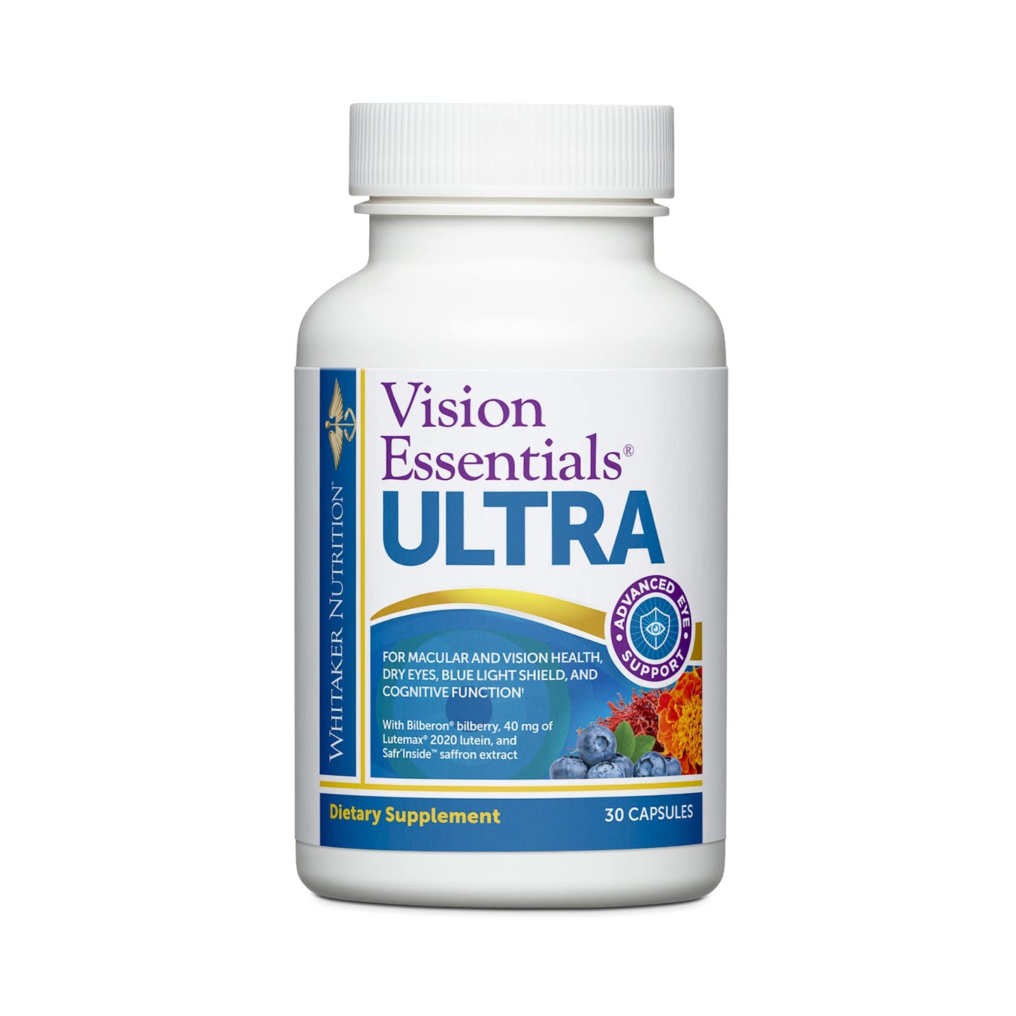 DR.WHITAKER Vision Essentials Ultra with Lutein Capsules, 30 Count