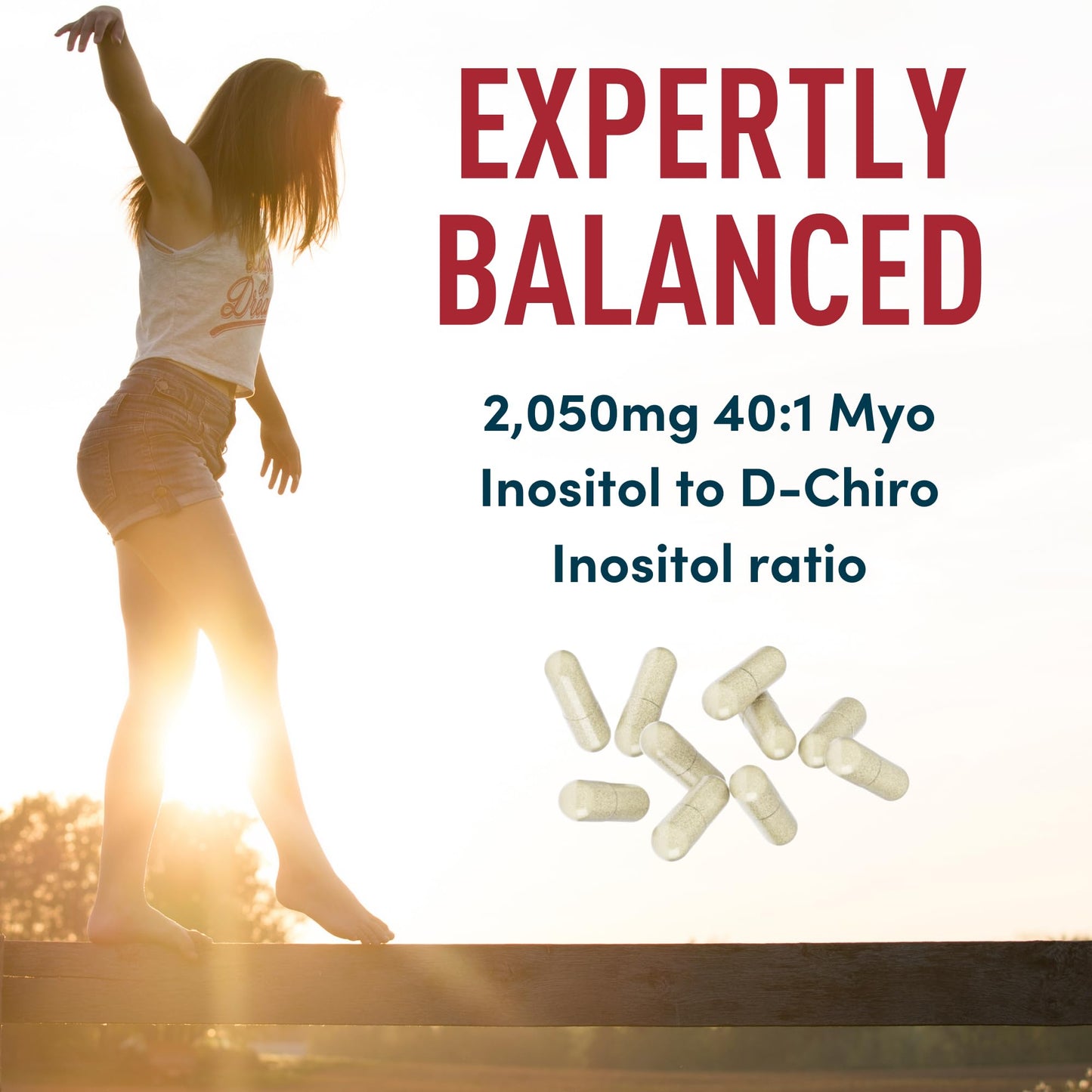Windsor Botanicals Myo-Inositol & D-Chiro Inositol 40:1 Ratio with Maca Root & Ashwagandha 120 Capsules
