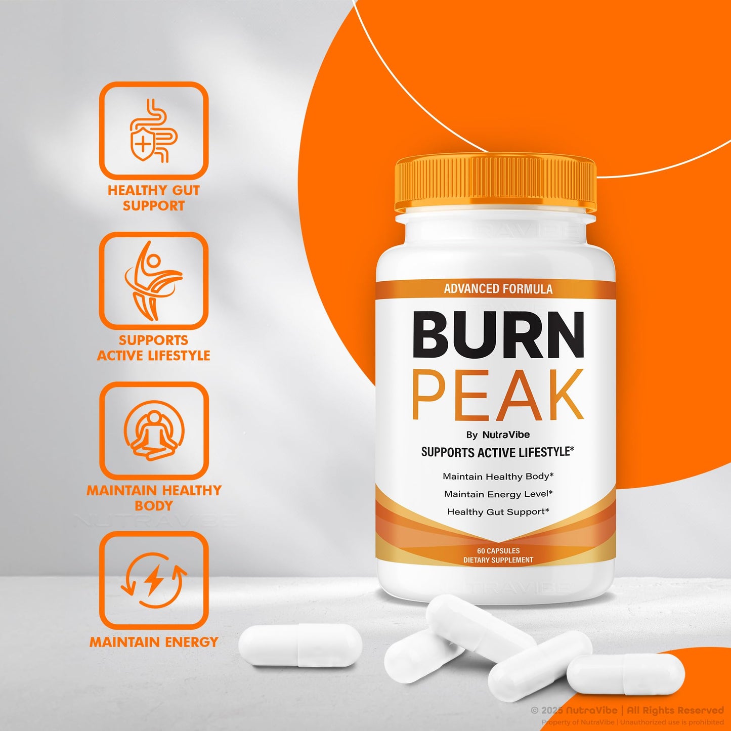 NutraVibe BurnPeak Capsules 300 Capsules