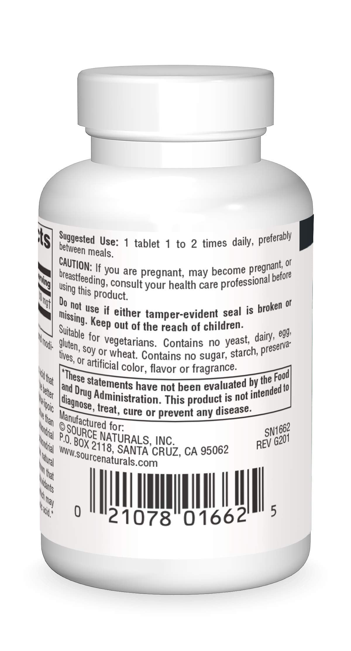 Source Naturals R-Lipoic Acid 50mg Tablets, 60 Tablets