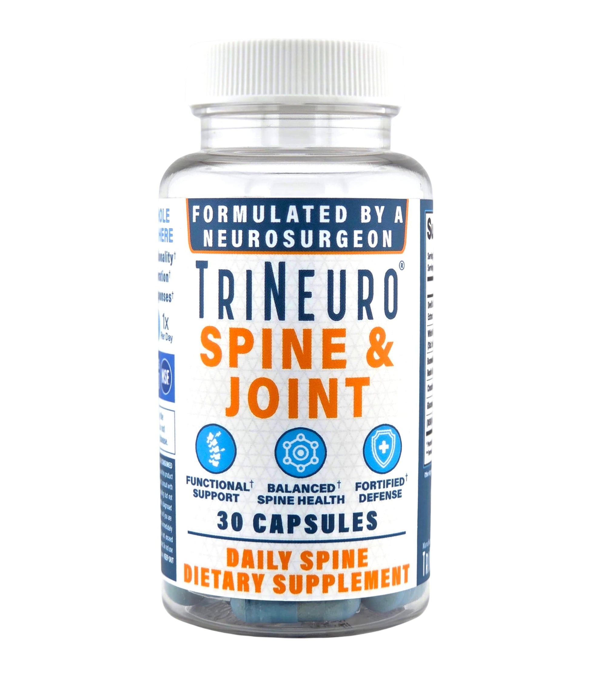 TriNeuro Daily Spine & Joint Supplement, 30 Capsules