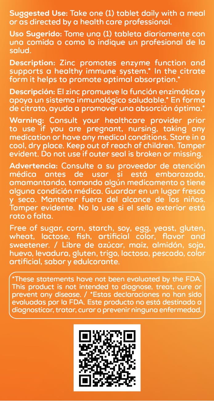 Bio Nutrition Zinc Citrate 30 mg Tablet, 100 Tablets