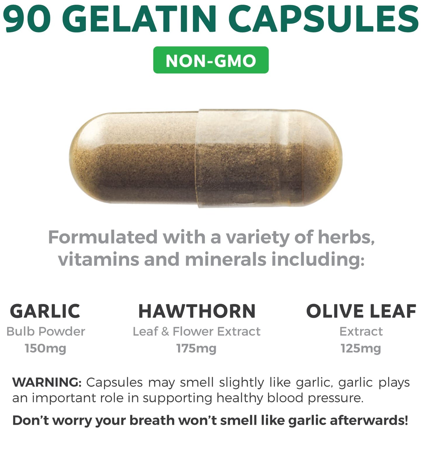 Healths Harmony Blood Pressure Support Supplement Capsule, 90 Capsules