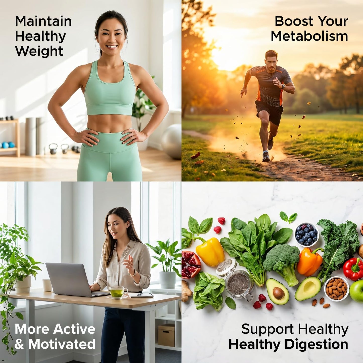 PJRYC Advanced BHB Capsules – Premium Support for Healthy Metabolism & Digestive Comfort – Natural Formula for Active Lifestyle, Vegan, Non-GMO, 120 Capsules