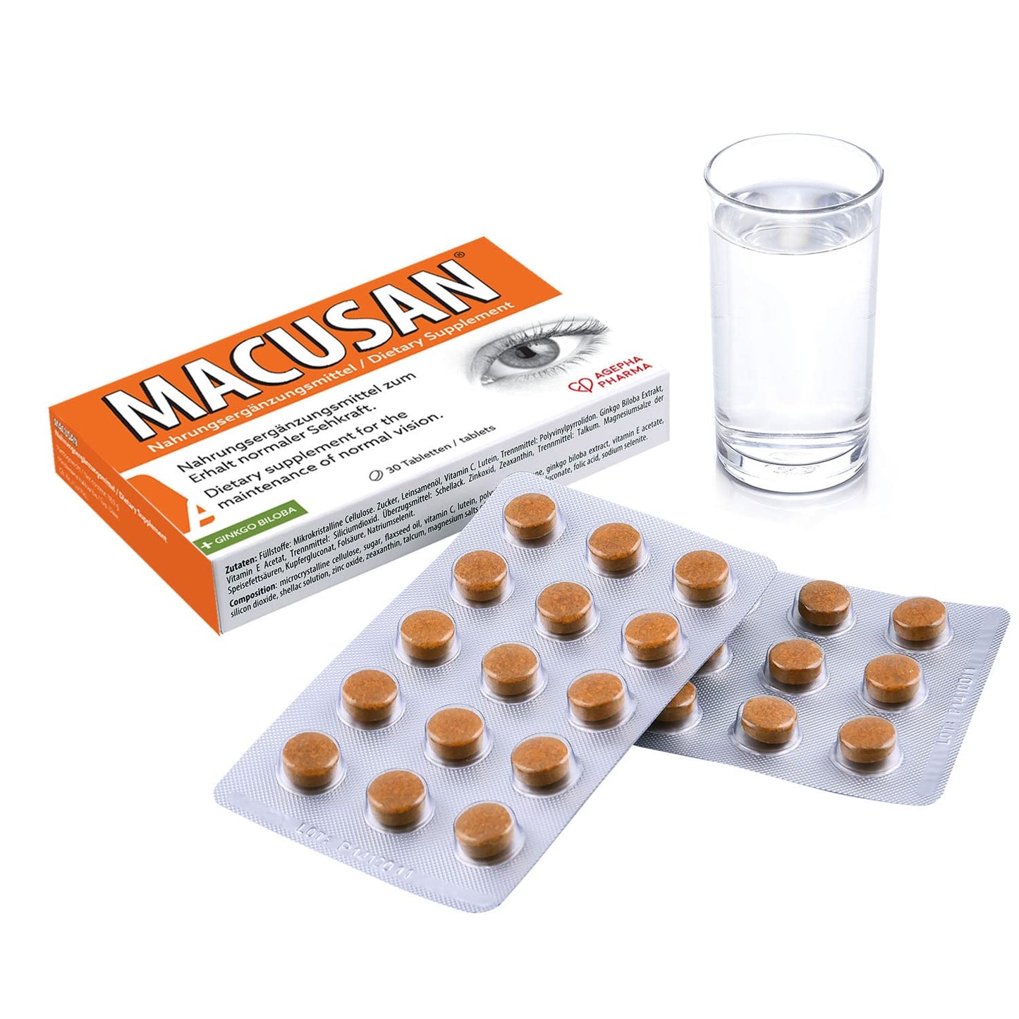 MACUSAN Dry Eye Tablets for Age-Related Eye Health Problems Tablet 0.0353