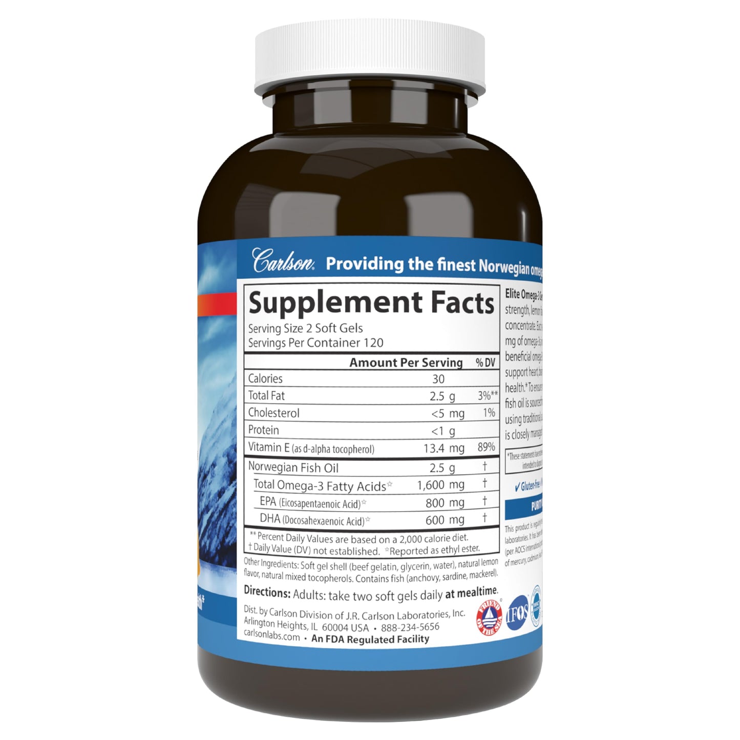 Carlson Omega-3 Gems Softgels 240 Count