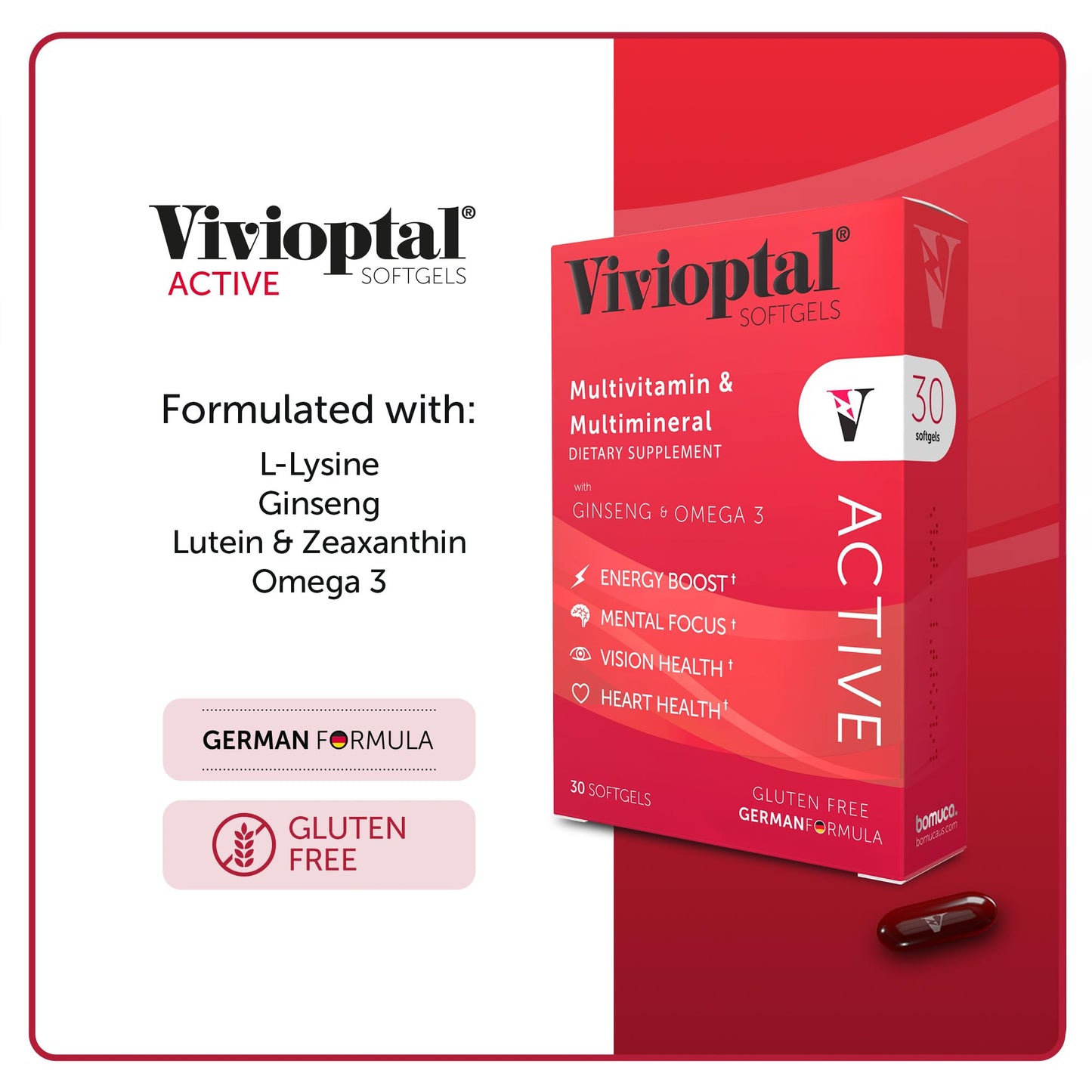 Vivioptal Vitamins Active Softgels 30