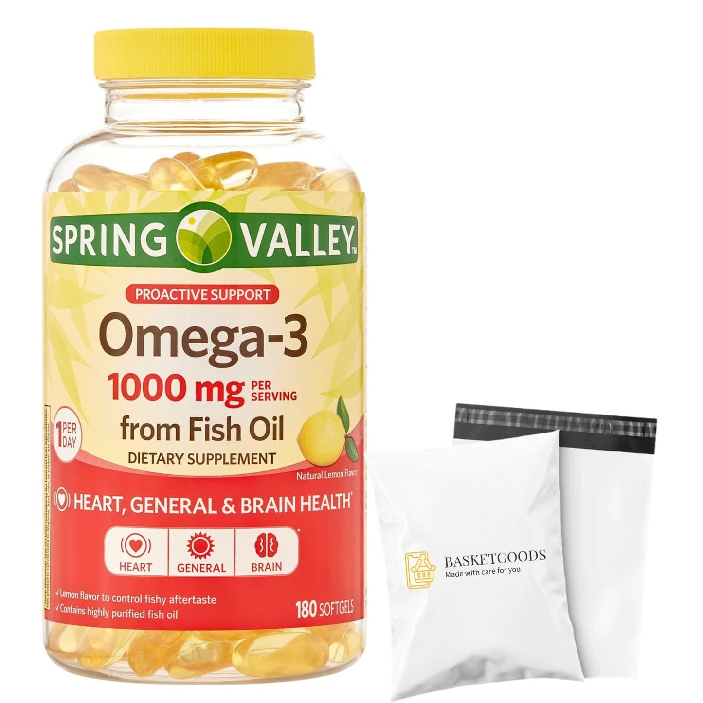 BASKETGOODS Omega-3 Fish Oil Softgel 180