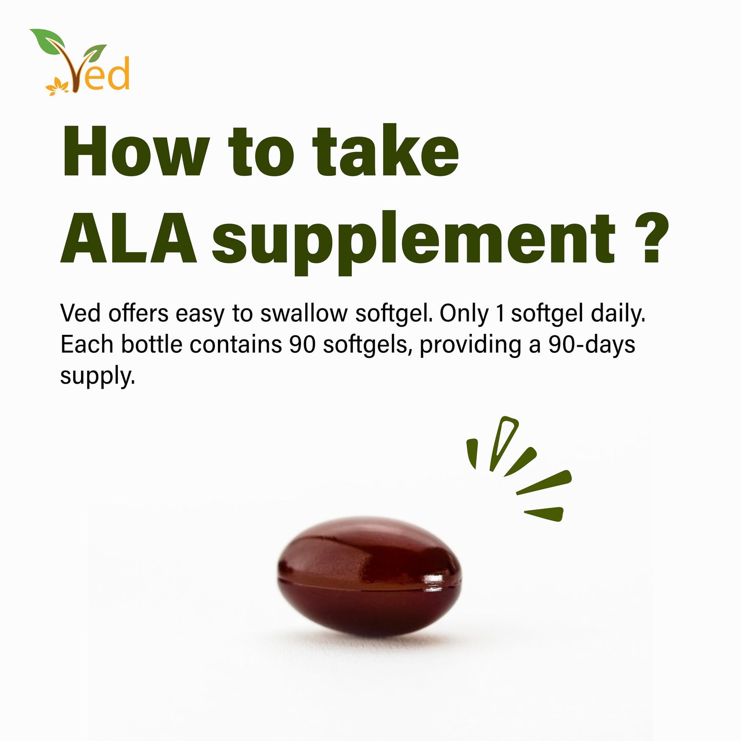 Ved Alpha Lipoic Acid 500mg Capsule, 90 Capsules