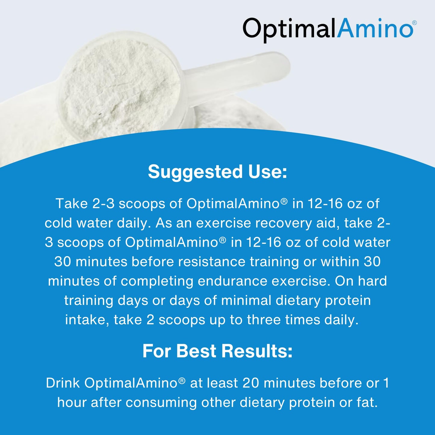 OptimalAmino Amino Acid Powder 13.76 Ounce