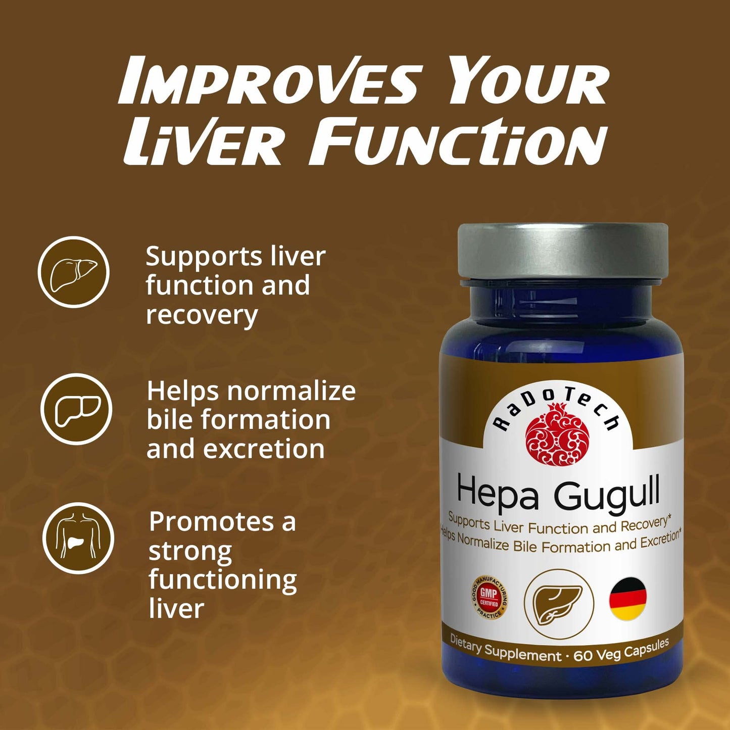 RaDoTech Hepa Gugull Liver Supplement Capsule 60 Count