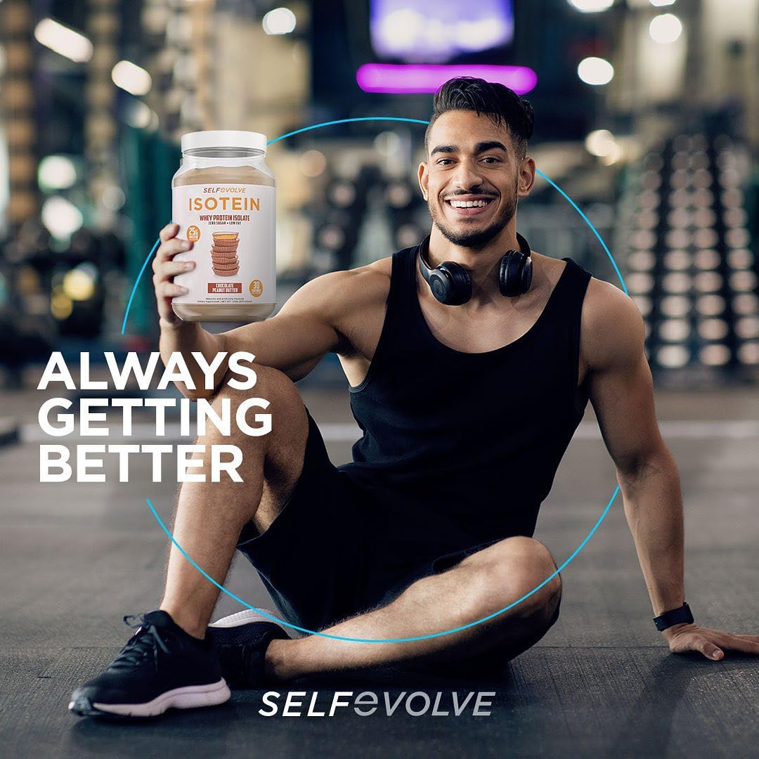 Selfevolve Isotein Isolate Whey Protein Powder, Chocolate Peanut Butter, 1.92 lb