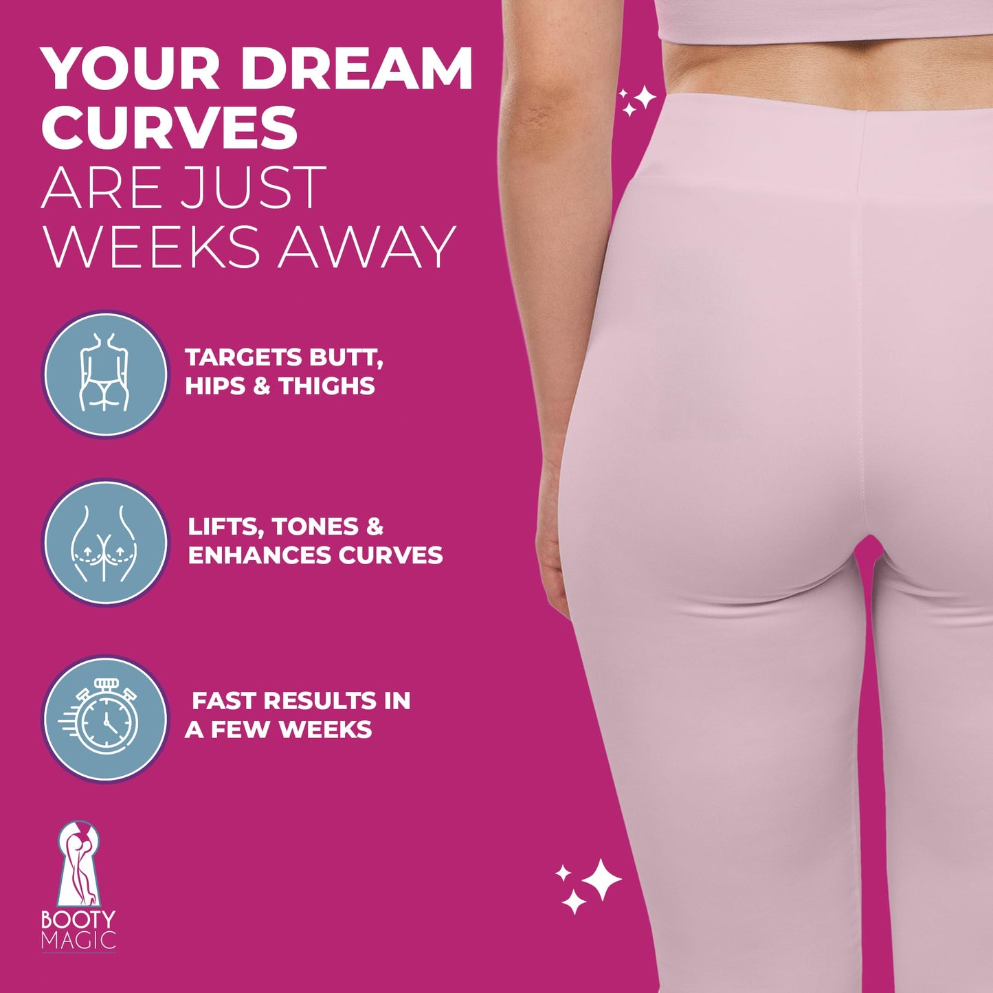Booty Magic Butt Enhancement Pills Capsule, 60 Count
