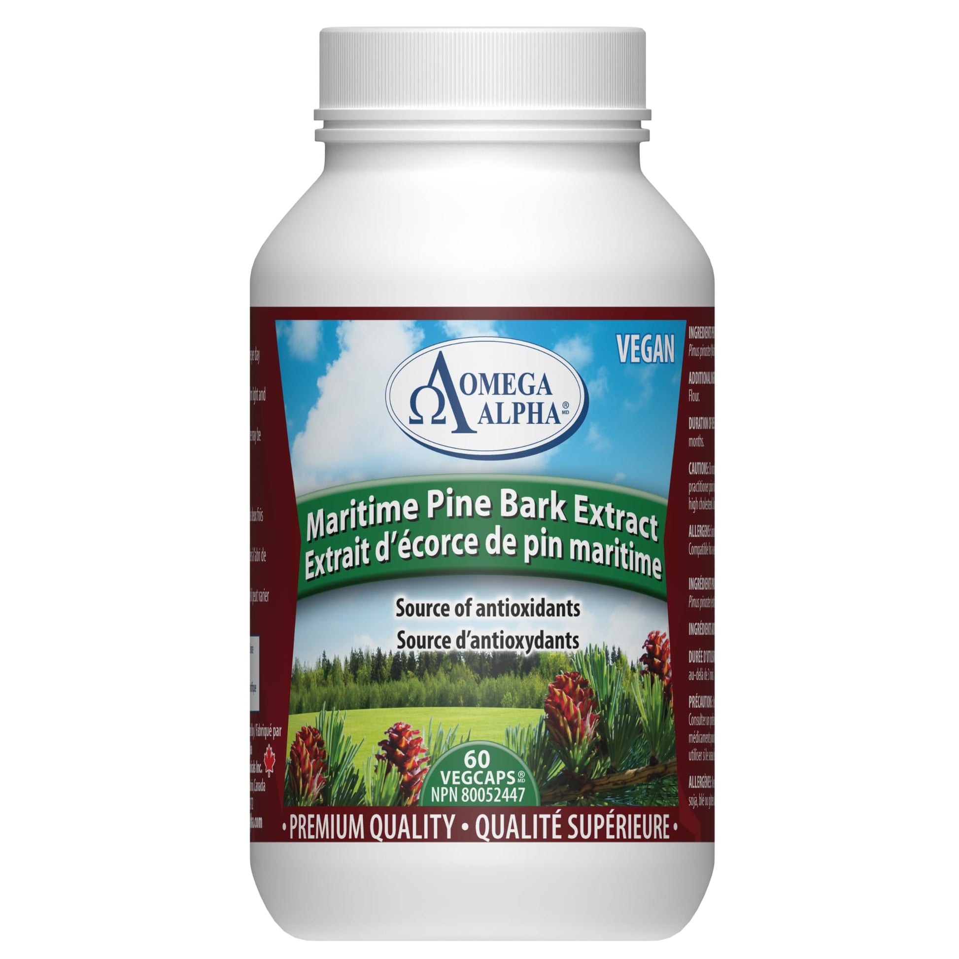 Omega Alpha Maritime Pine Bark Extract 60 Capsules