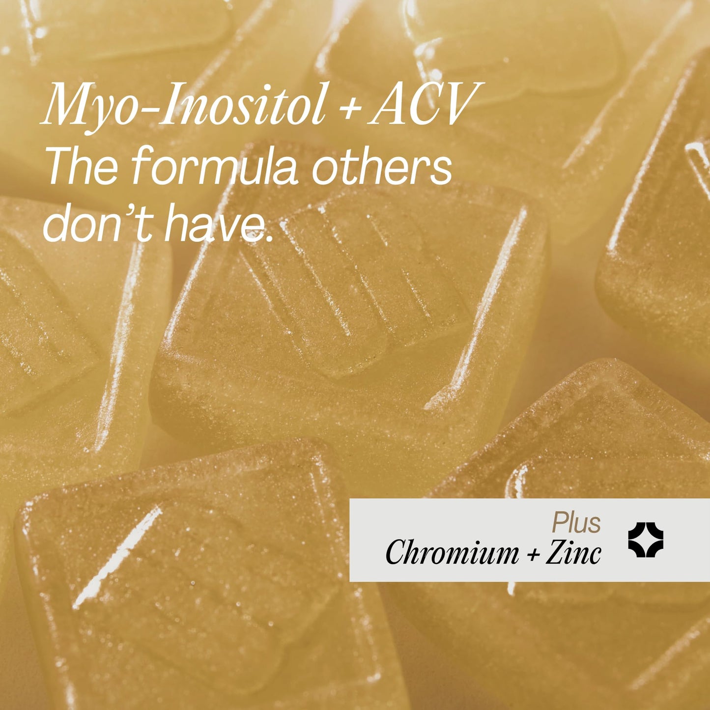 URVI Myo-Inositol and Apple Cider Vinegar Gummies with Chromium and Zinc, 60 Gummies