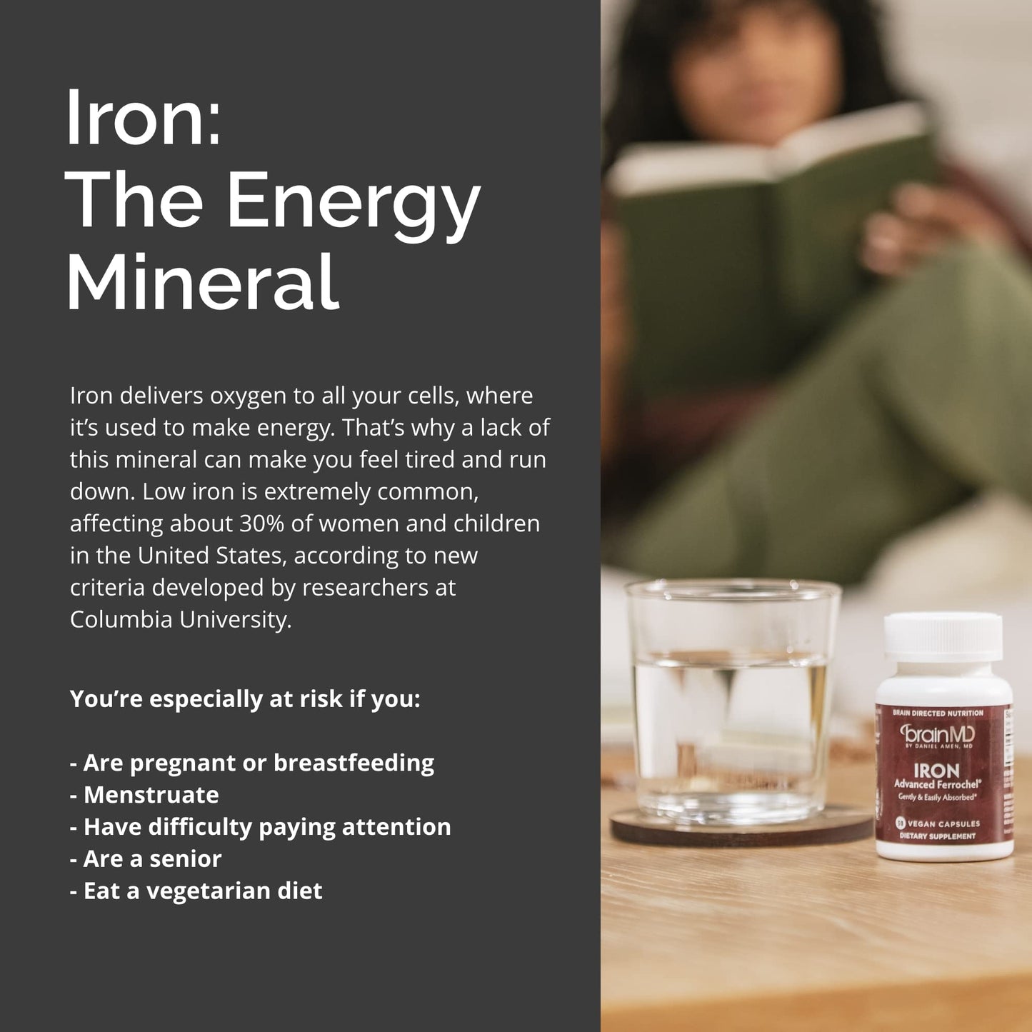 BRAINMD Dr Amen Iron, 30 Capsules
