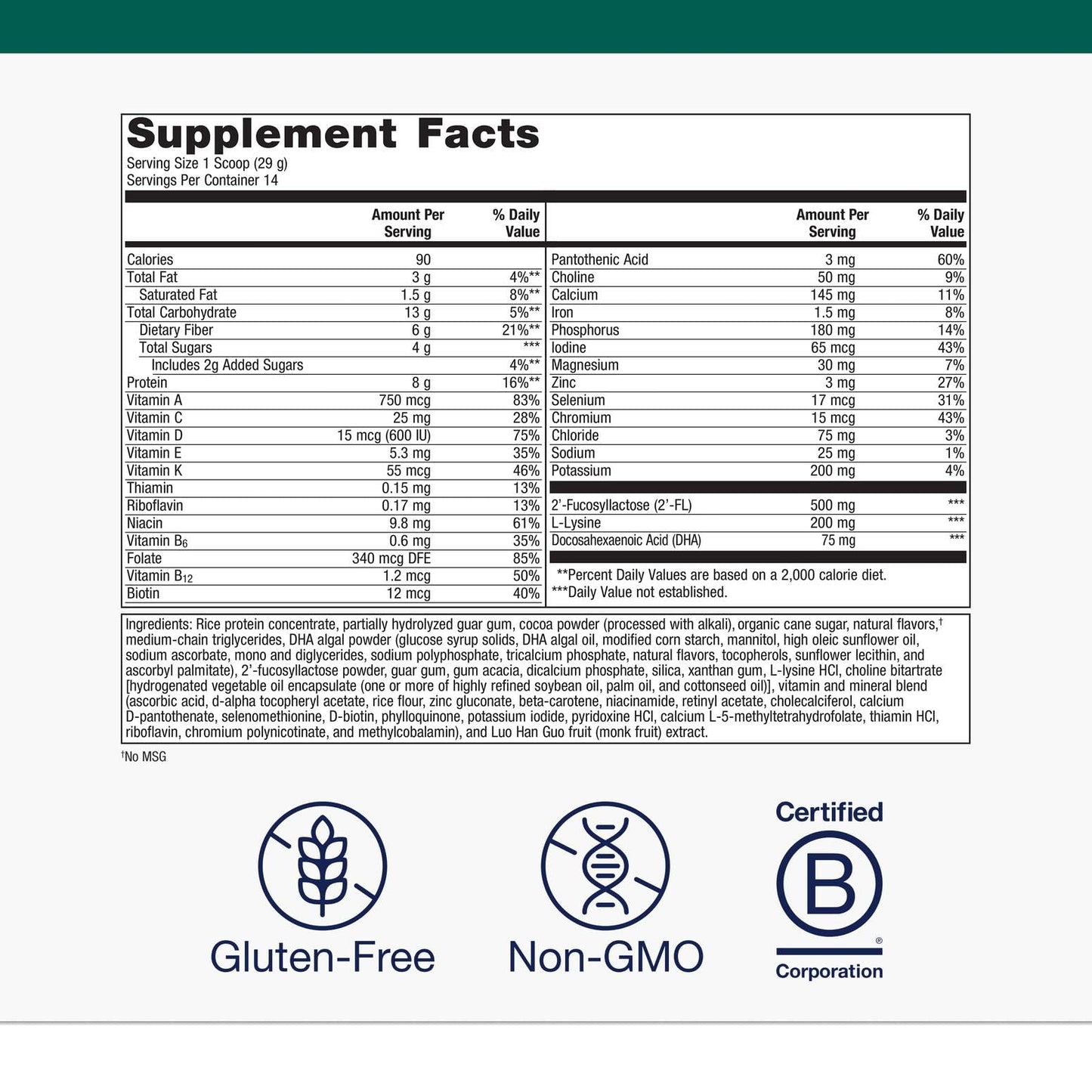 Metagenics MetaKids Nutrition Powder 14.32 oz - Kids Multivitamin Powder with Prebiotics, DHA, Protein & Amino Acids - Complete Protein - Non-GMO, Gluten-Free - Chocolate