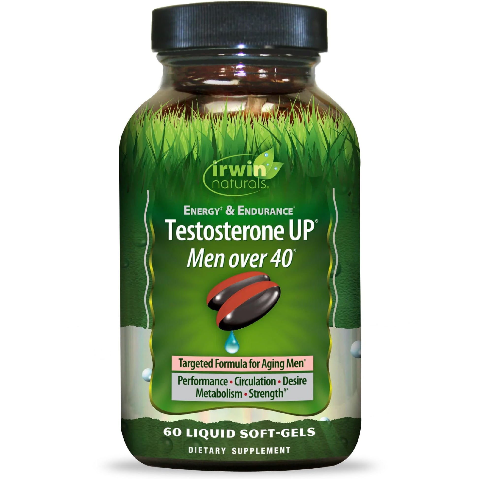 Irwin Naturals Energy & Endurance Testosterone Up for Men Over 40 Softgels 60 Count