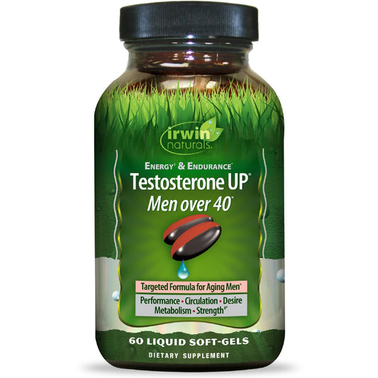 Irwin Naturals Energy & Endurance Testosterone Up for Men Over 40 Softgels 60 Count