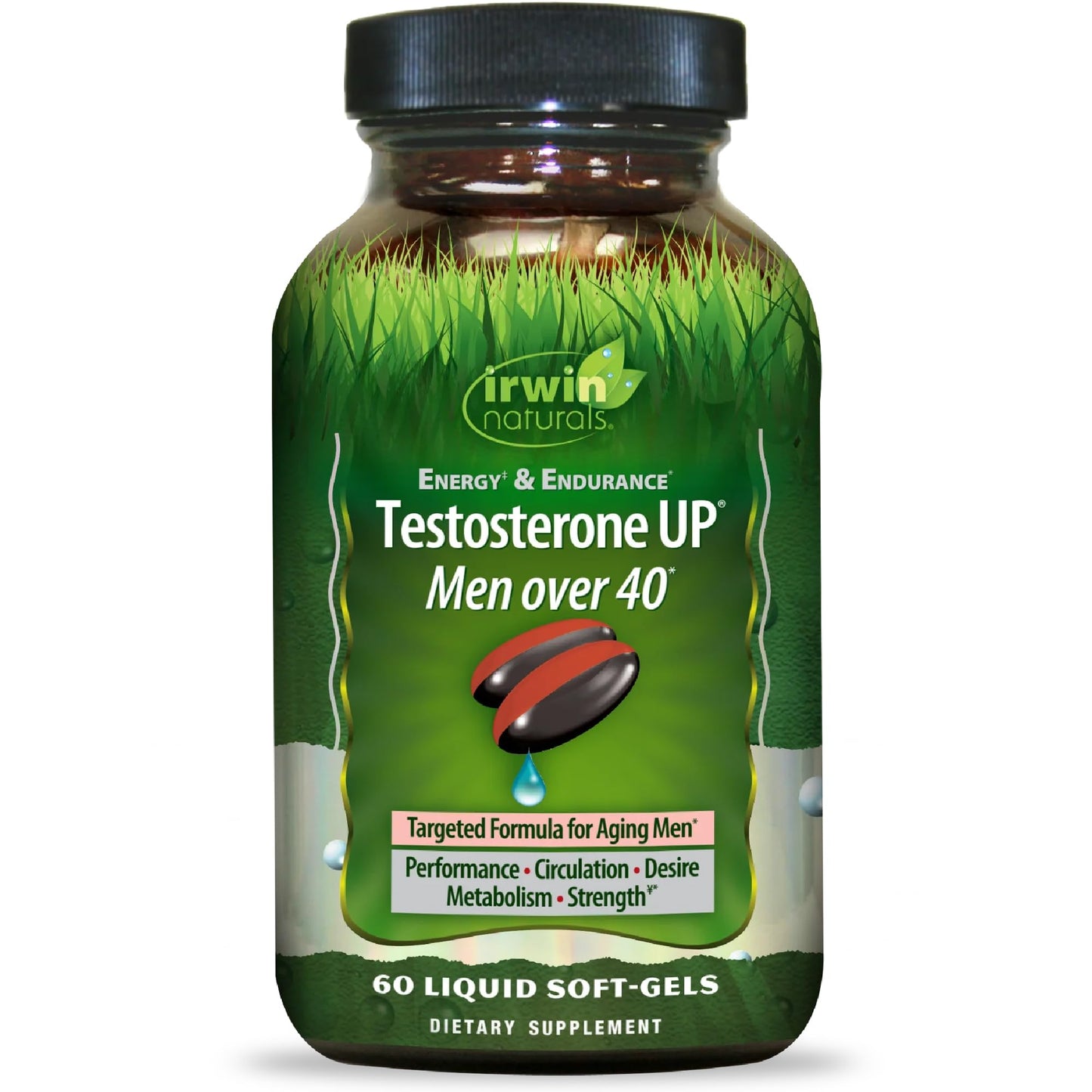 Irwin Naturals Testosterone UP Energy & Endurance Men Over 40 Softgels 60 Count