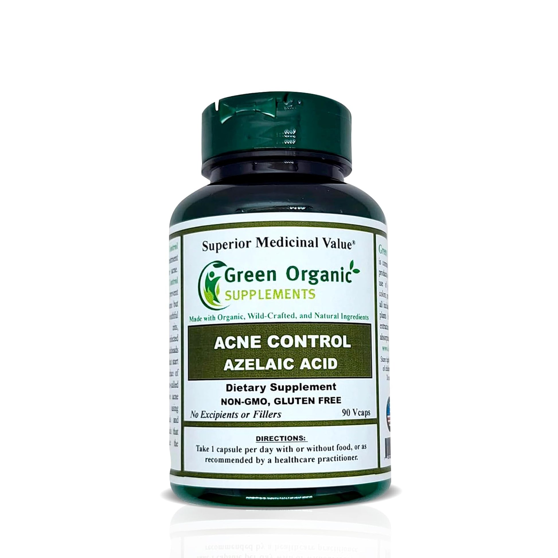 Green Organic Supplements Azelaic Acid Acne Capsule 90 Count