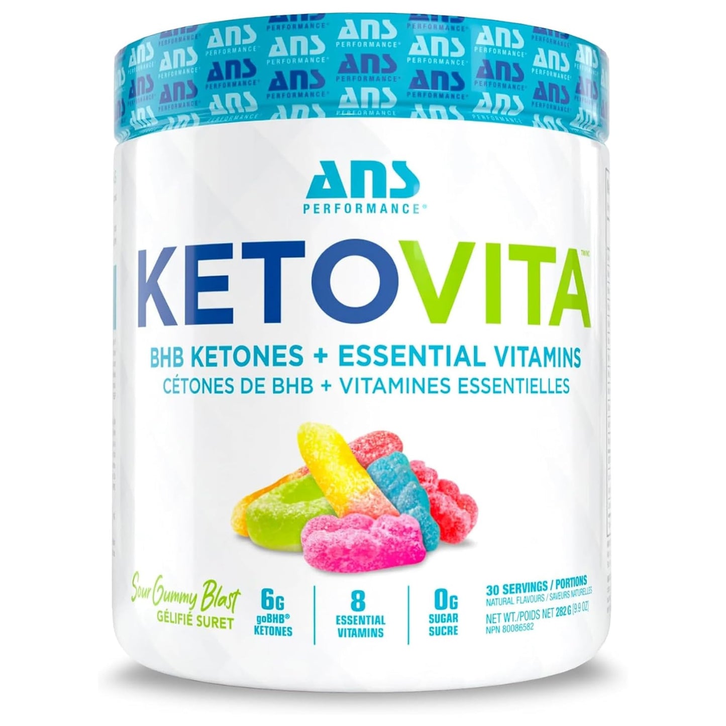 ANS Performance Ketovita BHB Ketones + Essential Daily Vitamins Powder, 8.18 oz