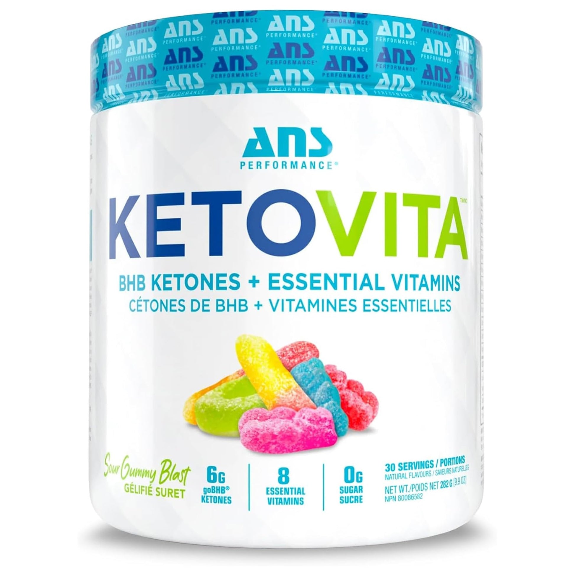 ANS Performance Ketovita BHB Ketones + Essential Daily Vitamins Powder, 8.18 oz
