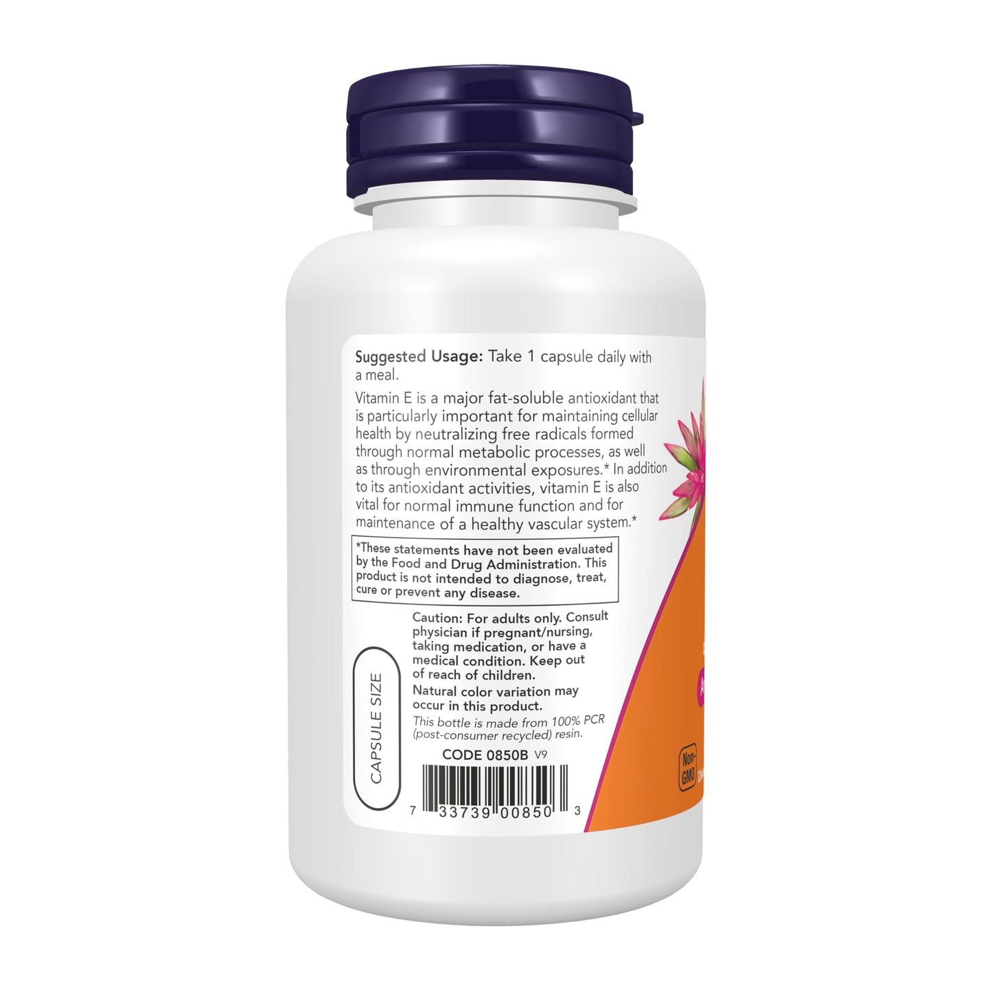 NOW Foods Vitamin E-400 Dry Capsules, 200 Count