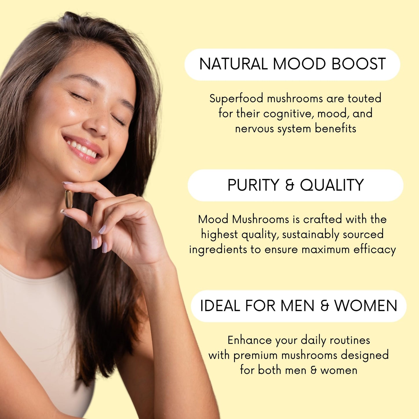 Lifted Naturals Mood Mushrooms Capsule 90 Count