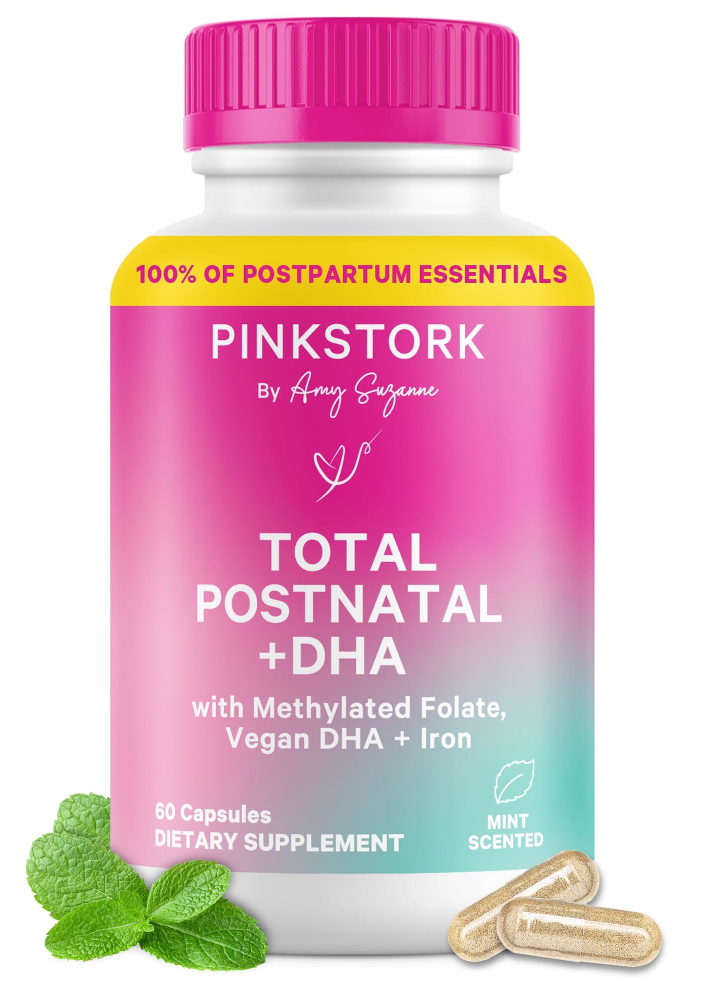 Pink Stork Total Postnatal Vitamins for Women 60 Capsules