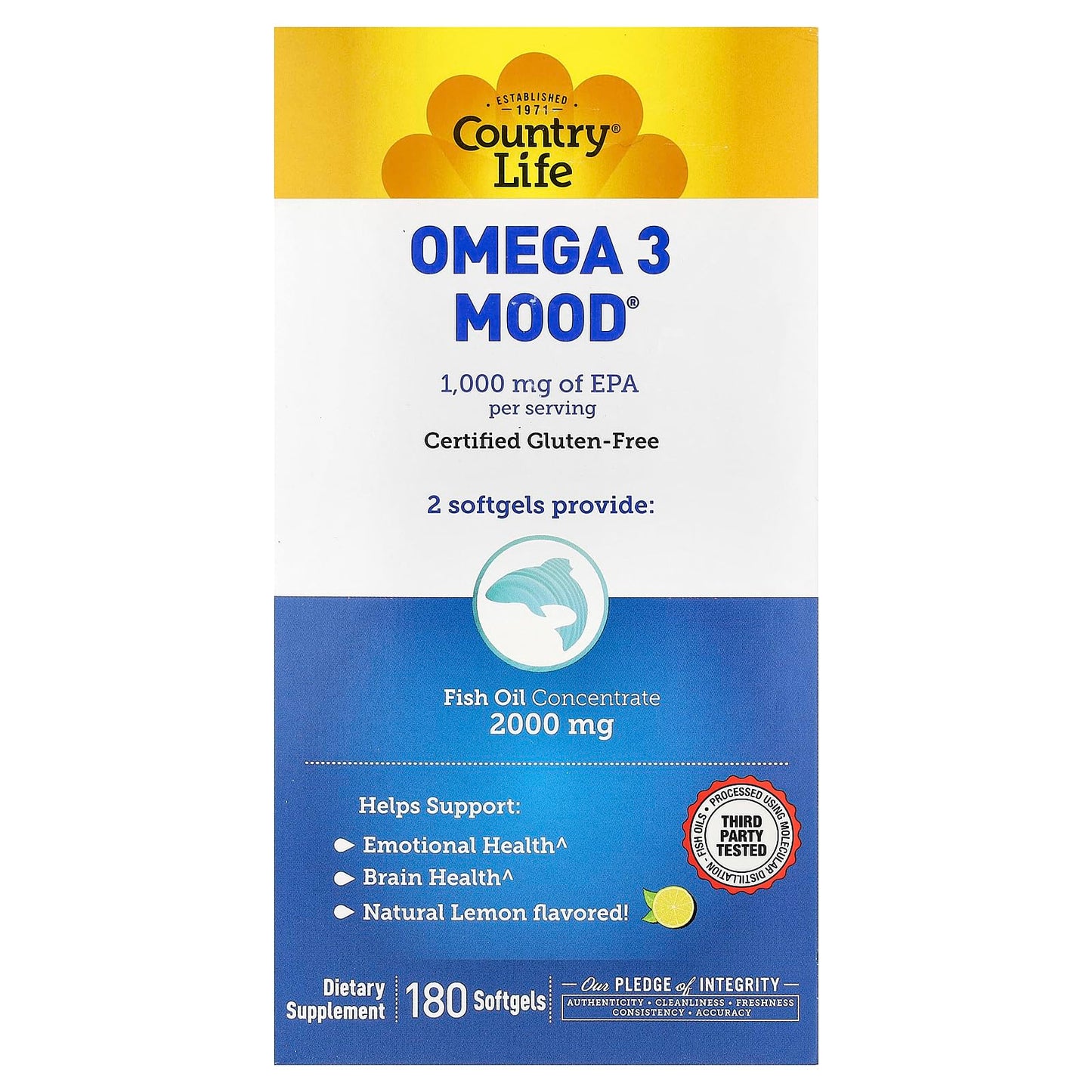 Country Life Omega 3 Mood Softgels 1