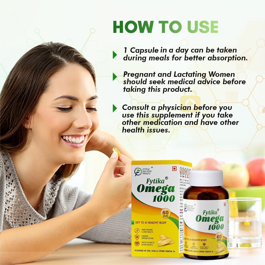 FHC Omega 3 Fish Oil 1000mg Capsule, 60 Capsules