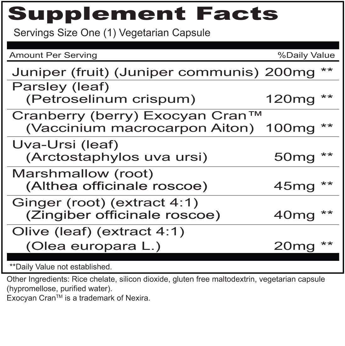 Priority One Urinary Defense Capsule, 100 Vegetarian Capsules