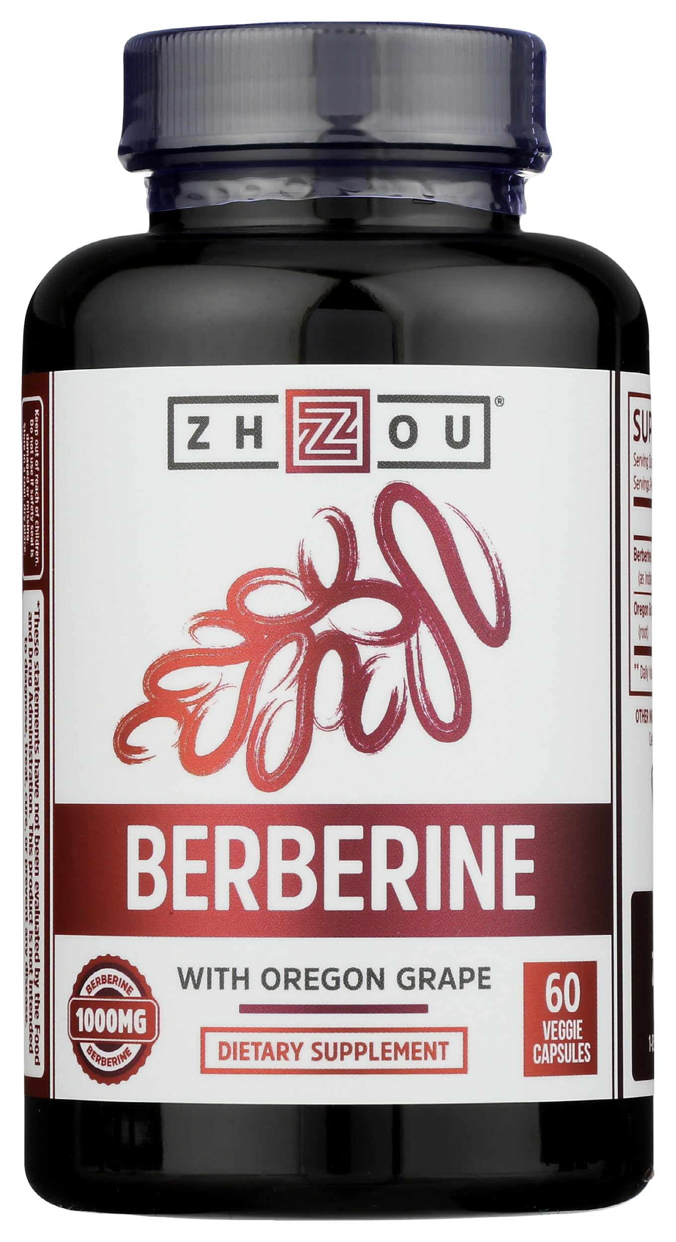 ZHOU Oregon Grape Berberine Capsule 60 Count