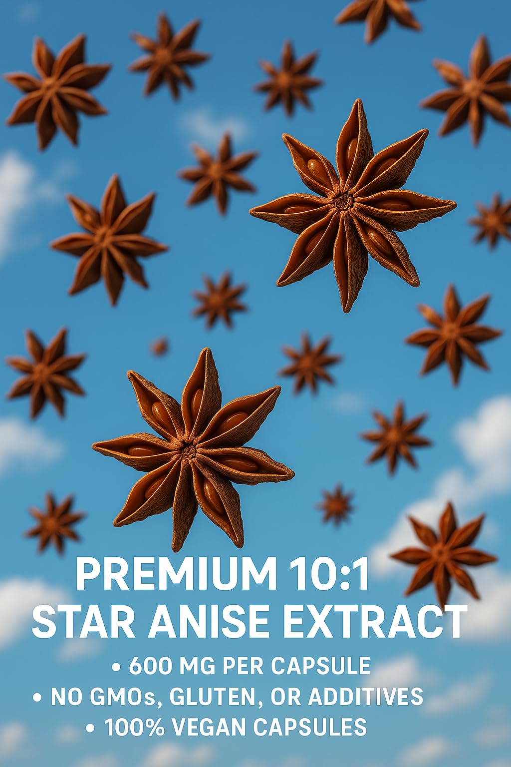 Generic MAD Naturals Premium Star Anise 10:1 Extract 600mg per Capsule, 100 Capsules