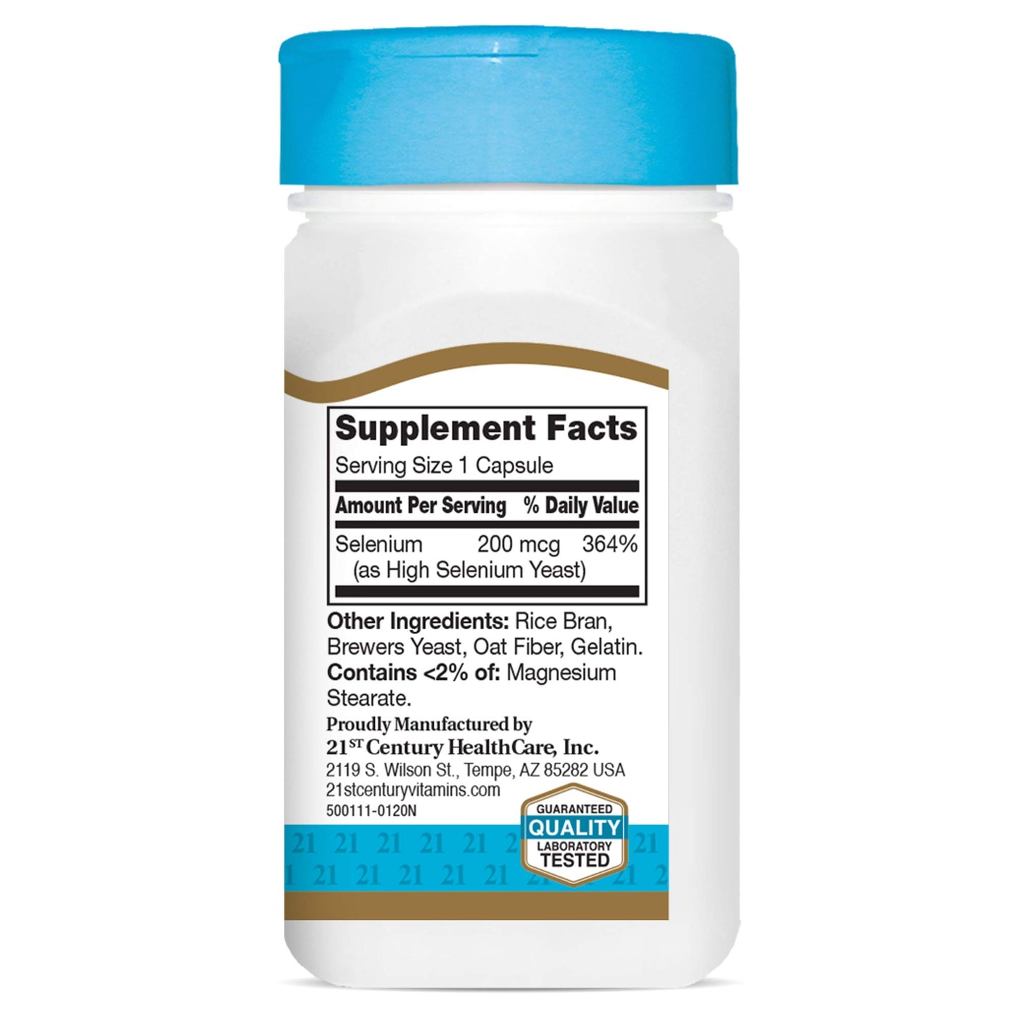 21st Century Selenium 200 mcg Capsules, 120 Count