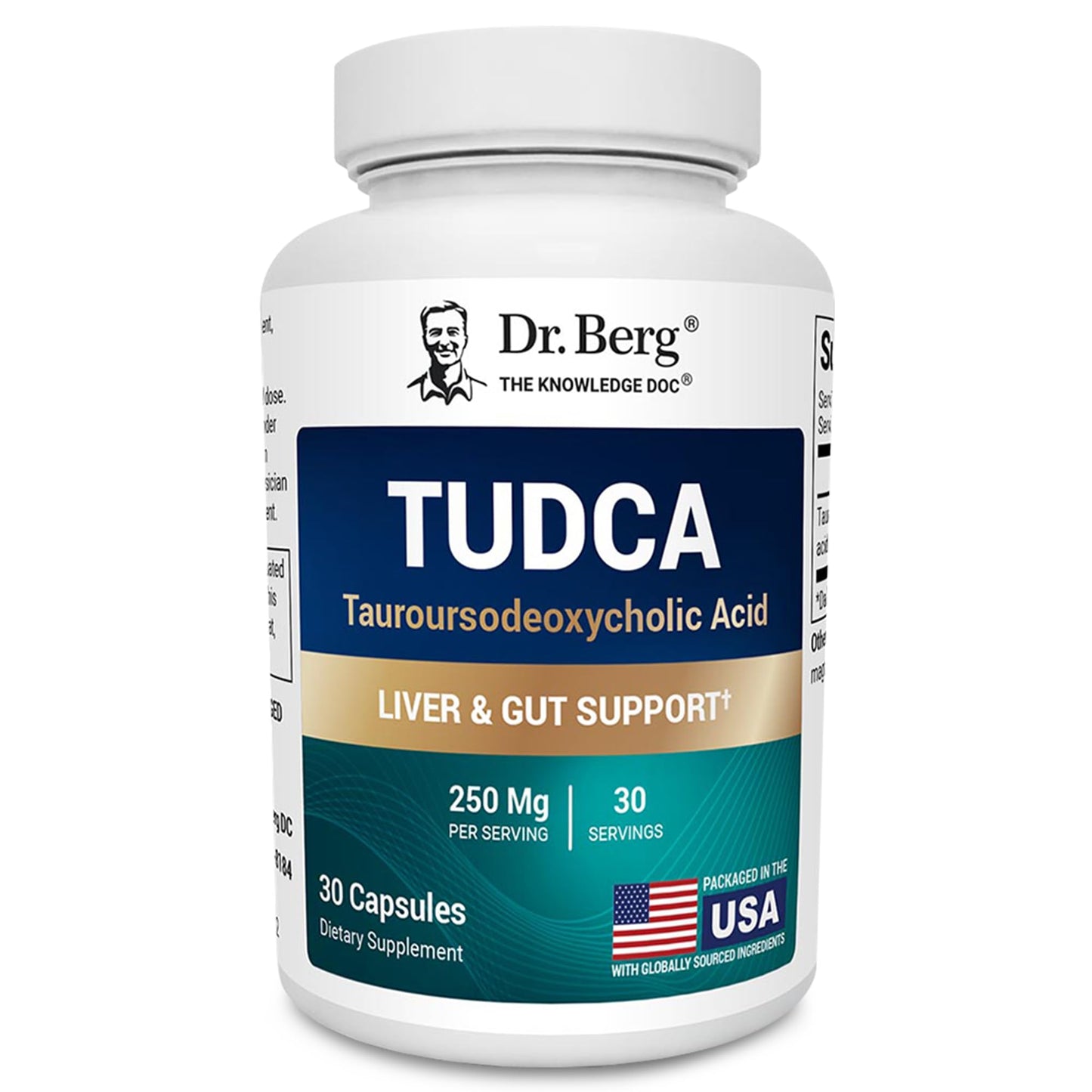 Dr. Berg Nutritionals TUDCA Supplement (Tauroursodeoxycholic Acid) Capsules, 30 Count