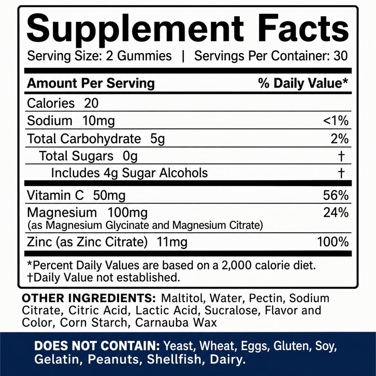 Weliziton Magnesium Glycinate Gummies 100mg, 60 Count