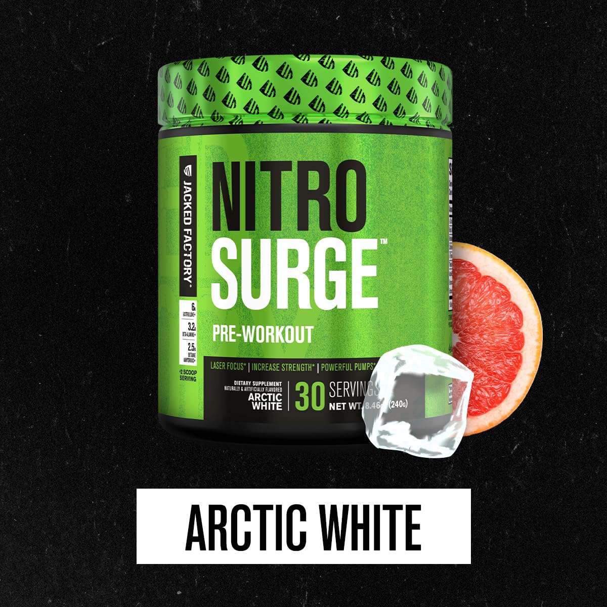 Jacked Factory Nitrosurge Pre-Workout & BCAA Powder, 2-Pack
