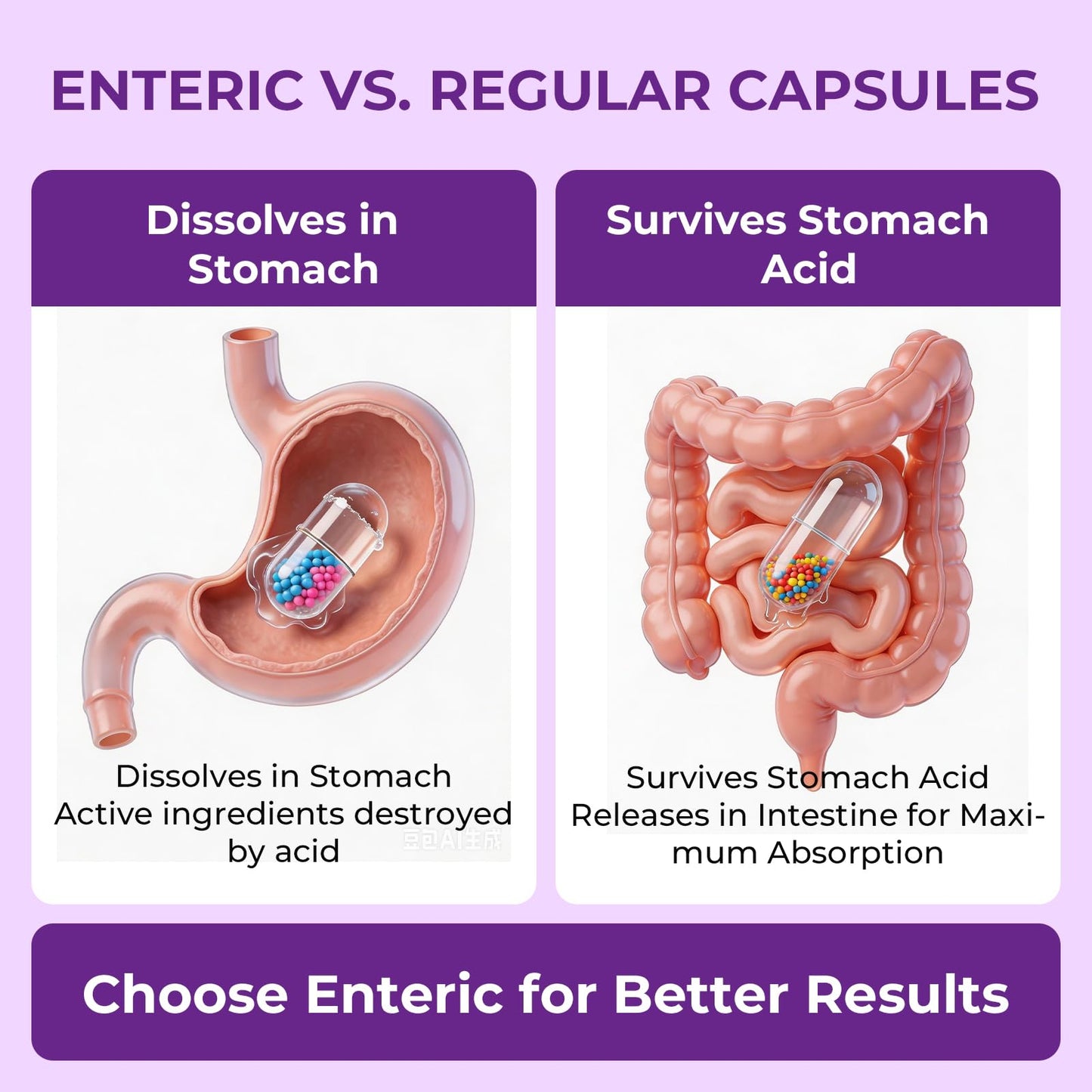 Angtai JN Size 0 Empty Enteric Coated Gelatin Capsules, 1000 Count Capsules