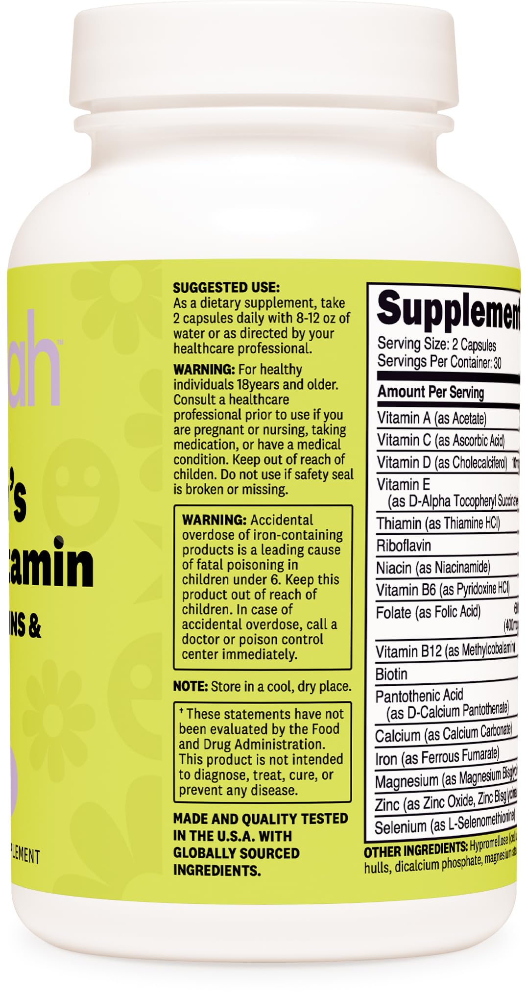Wellah Women's Multivitamin Capsule 60 Count